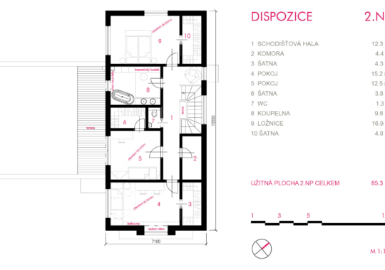 primestska_vila_Velka_Bystrice_dispozice_2np_100